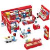 JIESTAR 55000 non  CỬA HÀNG TIỆN LỢI 24 GIỜ bộ đồ chơi xếp lắp ráp ghép mô hình City SHUTTLE SHOP Thành Phố 845 khối