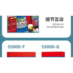 JIESTAR 55000 non  CỬA HÀNG TIỆN LỢI 24 GIỜ bộ đồ chơi xếp lắp ráp ghép mô hình City SHUTTLE SHOP Thành Phố 845 khối