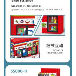 JIESTAR 55000 non  CỬA HÀNG TIỆN LỢI 24 GIỜ bộ đồ chơi xếp lắp ráp ghép mô hình City SHUTTLE SHOP Thành Phố 845 khối