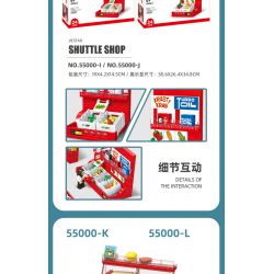 JIESTAR 55000 non  CỬA HÀNG TIỆN LỢI 24 GIỜ bộ đồ chơi xếp lắp ráp ghép mô hình City SHUTTLE SHOP Thành Phố 845 khối