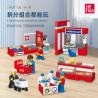JIESTAR 55000 non  CỬA HÀNG TIỆN LỢI 24 GIỜ bộ đồ chơi xếp lắp ráp ghép mô hình City SHUTTLE SHOP Thành Phố 845 khối