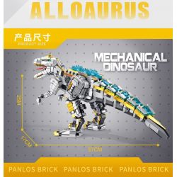 PanlosBrick 611015 Panlos Brick 611015 non  ALLOSAURUS CƠ KHÍ LỚN bộ đồ chơi xếp lắp ráp ghép mô hình MECHANICAL DINOSAUR ALLOSAURUS 1735 khối