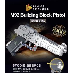 PanlosBrick 670018 Panlos Brick 670018 non  SÚNG LỤC M92 bộ đồ chơi xếp lắp ráp ghép mô hình Gun 388 khối