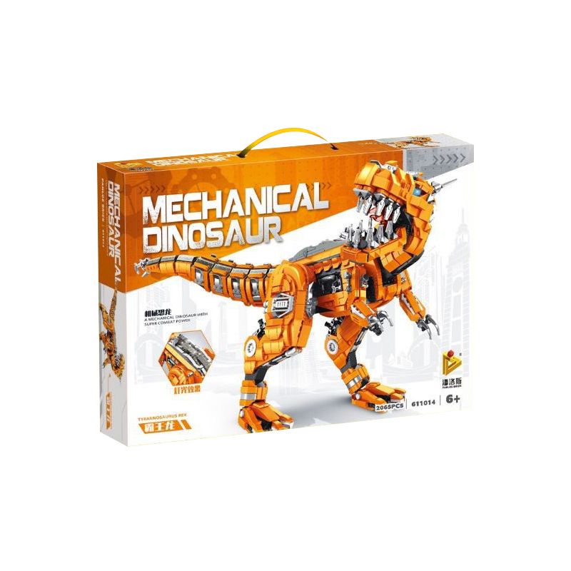 PanlosBrick 611014 Panlos Brick 611014 non  TYRANNOSAURUS REX CƠ KHÍ LỚN bộ đồ chơi xếp lắp ráp ghép mô hình MECHANICAL DINOSAUR TYRANNOSAURUS RES 2065 khối
