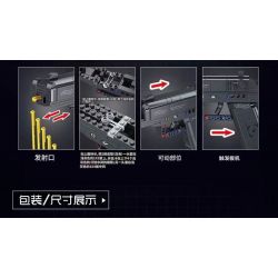 PanlosBrick 670017 Panlos Brick 670017 non  MẪU SÚNG LỤC TỰ ĐỘNG PPK bộ đồ chơi xếp lắp ráp ghép mô hình Gun POLIZEI PISTOLE KRIMINAL 326 khối