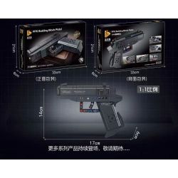 PanlosBrick 670017 Panlos Brick 670017 non  MẪU SÚNG LỤC TỰ ĐỘNG PPK bộ đồ chơi xếp lắp ráp ghép mô hình Gun POLIZEI PISTOLE KRIMINAL 326 khối