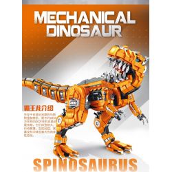 PanlosBrick 611014 Panlos Brick 611014 non  TYRANNOSAURUS REX CƠ KHÍ LỚN bộ đồ chơi xếp lắp ráp ghép mô hình MECHANICAL DINOSAUR TYRANNOSAURUS RES 2065 khối