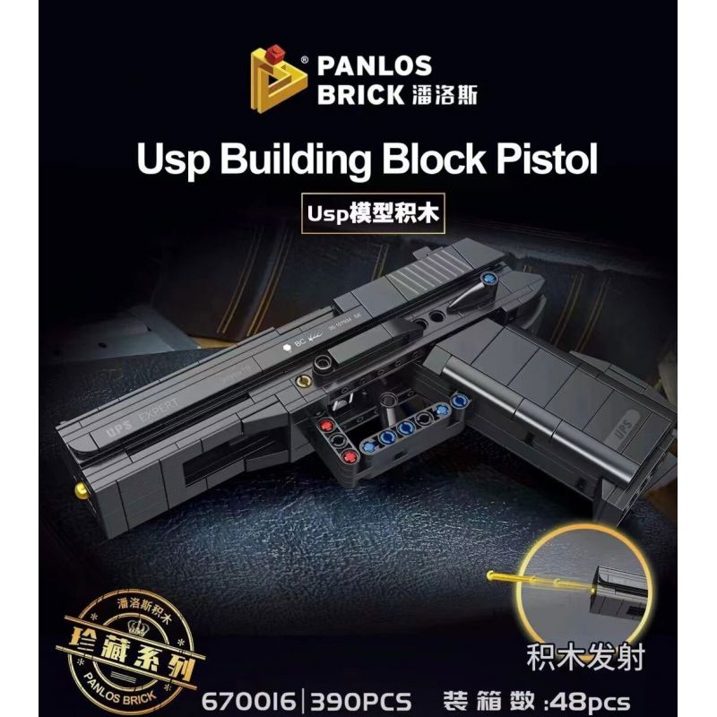 PanlosBrick 670016 Panlos Brick 670016 non  MÔ HÌNH SÚNG LỤC USP bộ đồ chơi xếp lắp ráp ghép mô hình Gun 390 khối
