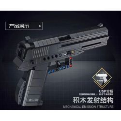PanlosBrick 670016 Panlos Brick 670016 non  MÔ HÌNH SÚNG LỤC USP bộ đồ chơi xếp lắp ráp ghép mô hình Gun 390 khối