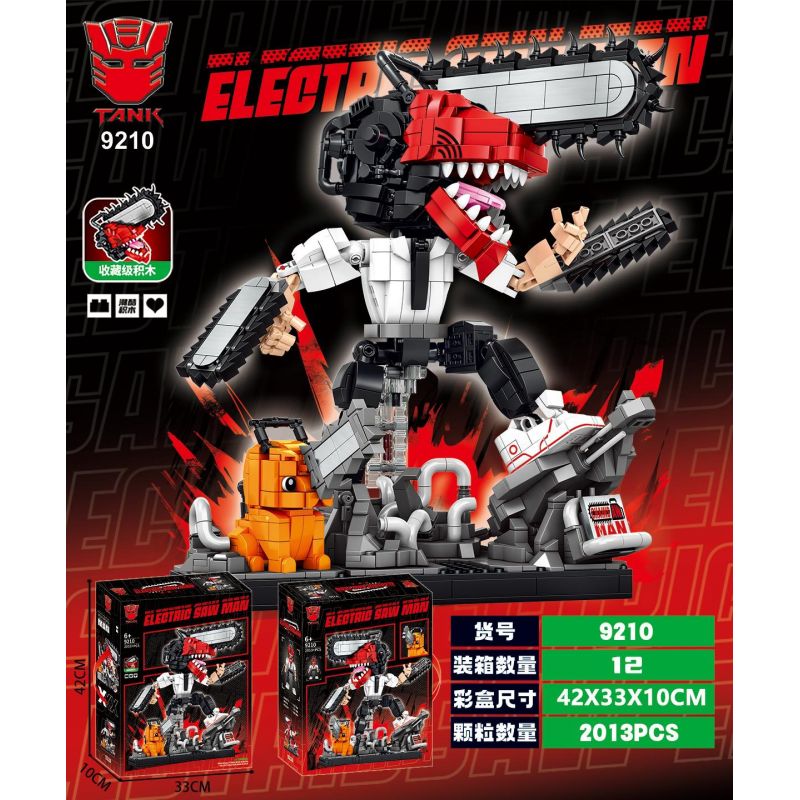 TANK 9210 non  NGƯỜI ĐÀN ÔNG CƯA MÁY bộ đồ chơi xếp lắp ráp ghép mô hình Movie & Game ELECTRIC SAW MAN Phim Và Trò Chơi 2013 khối