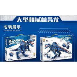 PanlosBrick 611013 Panlos Brick 611013 non  SPINOSAURUS CƠ KHÍ LỚN bộ đồ chơi xếp lắp ráp ghép mô hình MECHANICAL DINOSAUR SPINOSAURUS 1889 khối