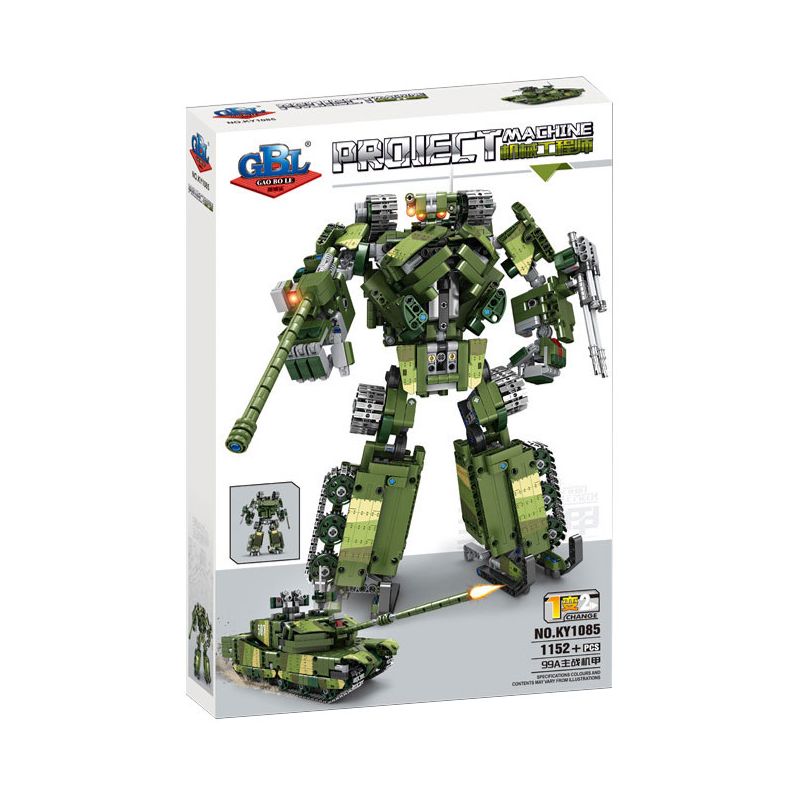 GBL KY1085 1085 non  MÁY CHIẾN ĐẤU CHỦ LỰC 99A bộ đồ chơi xếp lắp ráp ghép mô hình  99A BATTLE MECH Kỹ Thuật Công Nghệ Cao Mô Hình Phương Tiện 1152 khối