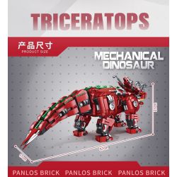 PanlosBrick 611012 Panlos Brick 611012 non  TRICERATOPS CƠ KHÍ LỚN bộ đồ chơi xếp lắp ráp ghép mô hình MECHANICAL DINOSAUR TRICERATOPS 1992 khối