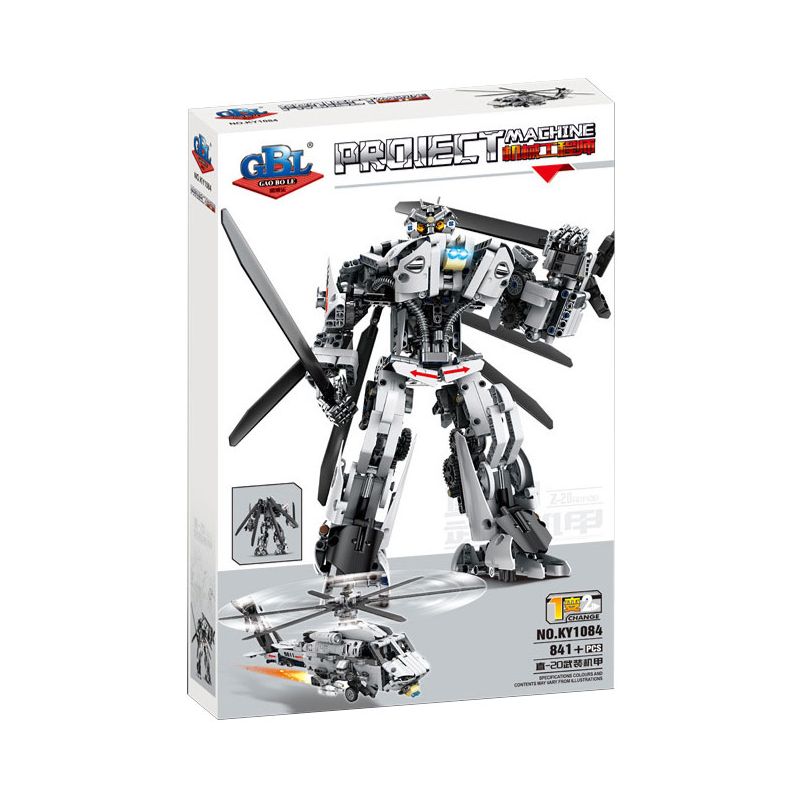 GBL KY1084 1084 non  GIÁP VŨ TRANG ZHI-20 bộ đồ chơi xếp lắp ráp ghép mô hình  Z-20 ARMOR Kỹ Thuật Công Nghệ Cao Mô Hình Phương Tiện 841 khối