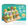 FEMIBOX S2201 2201 non  CHỮA LÀNH MỌNG NƯỚC 12 LOẠI bộ đồ chơi xếp lắp ráp ghép mô hình Flowers PLANTS SUCCULENT Hoa 1095 khối