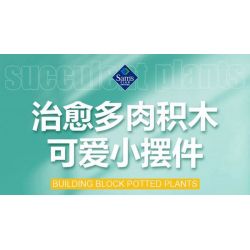 FEMIBOX S2201 2201 non  CHỮA LÀNH MỌNG NƯỚC 12 LOẠI bộ đồ chơi xếp lắp ráp ghép mô hình Flowers PLANTS SUCCULENT Hoa 1095 khối