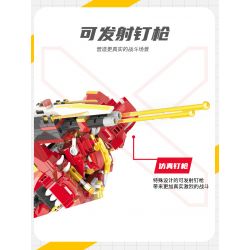 DOUBLE HEIGHT 30501 non  WARFRAME TYRANNOSAURUS REX MECH bộ đồ chơi xếp lắp ráp ghép mô hình 766 khối