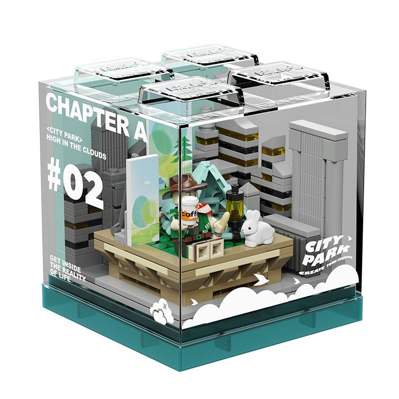 X AREA-X AX0081 0081 non  CẮM TRẠI THÀNH PHỐ bộ đồ chơi xếp lắp ráp ghép mô hình X-BOX