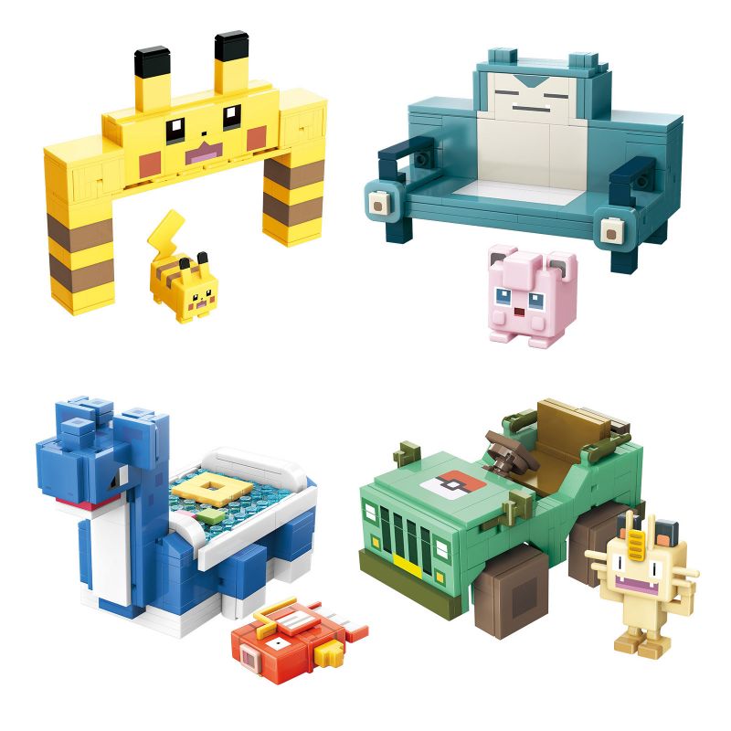 Enlighten 73014 Qman 73014 non Lego POKÉMON PHIÊU LƯU 4 LOẠI bộ đồ chơi xếp lắp ráp ghép mô hình Pokemon