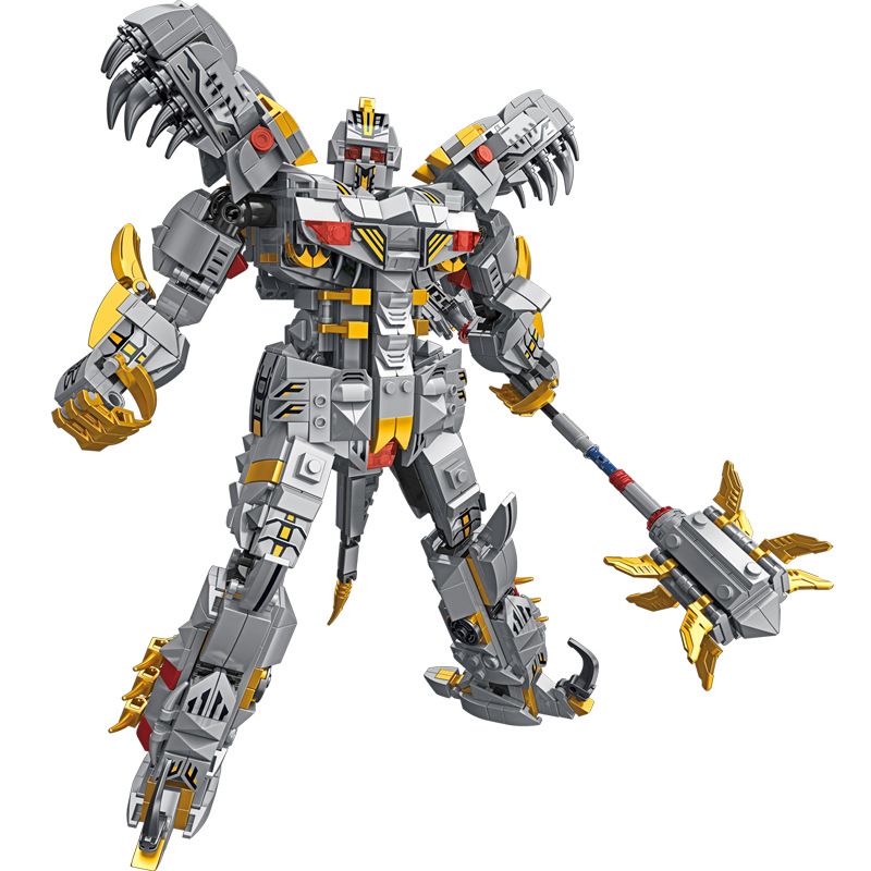 PanlosBrick 621025 Panlos Brick 621025 non Lego CƠ GIÁP THÉP KHỦNG LONG GRIMLOCK bộ đồ chơi xếp lắp ráp ghép mô hình Movie & Game MECHA OF STEEL Phim Và Trò Chơi 1106 khối