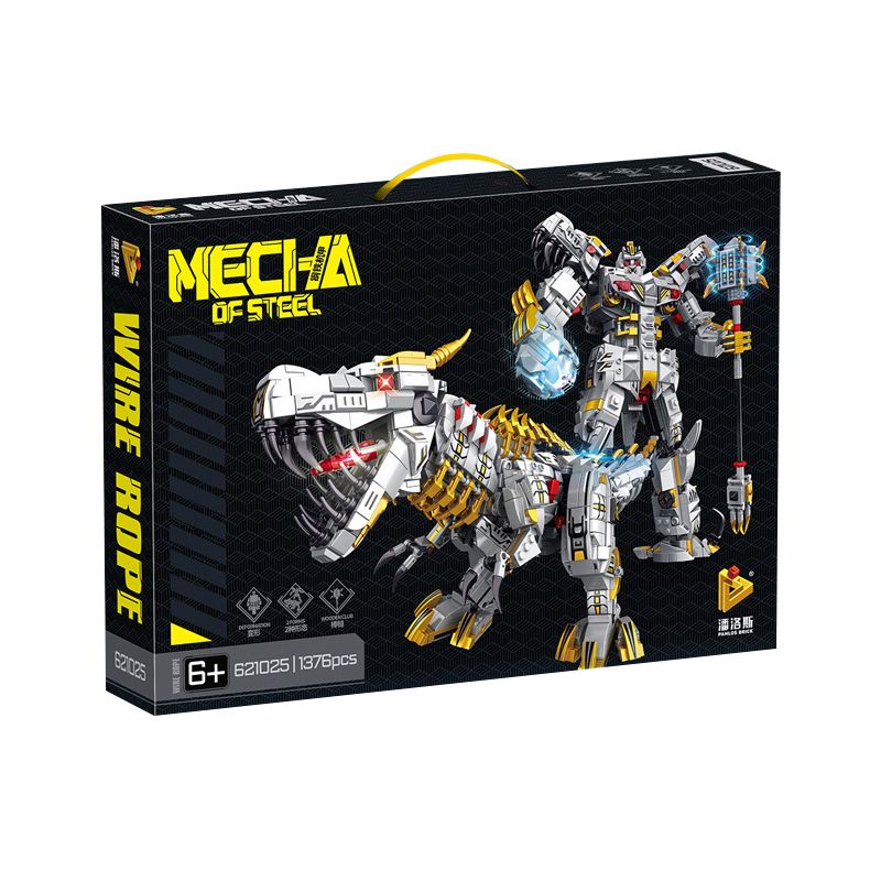 PanlosBrick 621025 Panlos Brick 621025 non  CƠ GIÁP THÉP KHỦNG LONG GRIMLOCK bộ đồ chơi xếp lắp ráp ghép mô hình Movie & Game MECHA OF STEEL Phim Và Trò Chơi 1106 khối