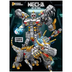PanlosBrick 621025 Panlos Brick 621025 non  CƠ GIÁP THÉP KHỦNG LONG GRIMLOCK bộ đồ chơi xếp lắp ráp ghép mô hình Movie & Game MECHA OF STEEL Phim Và Trò Chơi 1106 khối