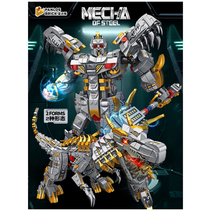 PanlosBrick 621025 Panlos Brick 621025 non  CƠ GIÁP THÉP KHỦNG LONG GRIMLOCK bộ đồ chơi xếp lắp ráp ghép mô hình Movie & Game MECHA OF STEEL Phim Và Trò Chơi 1106 khối