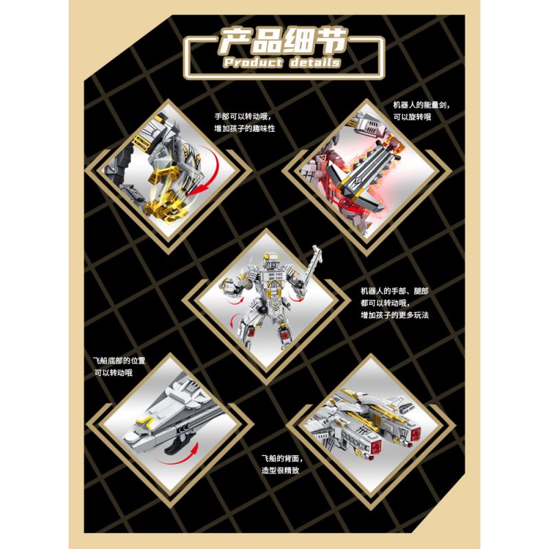 PanlosBrick 621024 Panlos Brick 621024 non  CƠ KHÍ SẮT MEGATRON MECHA bộ đồ chơi xếp lắp ráp ghép mô hình Movie & Game Phim Và Trò Chơi 1106 khối