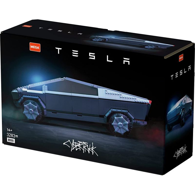 MEGA BLOKS GWW84 non  XE BÁN TẢI ĐIỆN TESLA 1:12 tỷ lệ 1:12 bộ đồ chơi xếp lắp ráp ghép mô hình Creator Expert TESLA CYBERTRUCK Chuyên Gia Sáng Tạo 3283 khối