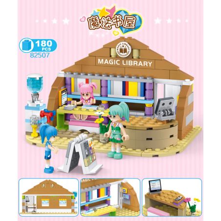 STAR DIAMOND 82507 non  HIỆU SÁCH MA THUẬT bộ đồ chơi xếp lắp ráp ghép mô hình Balala The Fairies Các Nàng Tiên Nhỏ Tinh Nghịch 180 khối