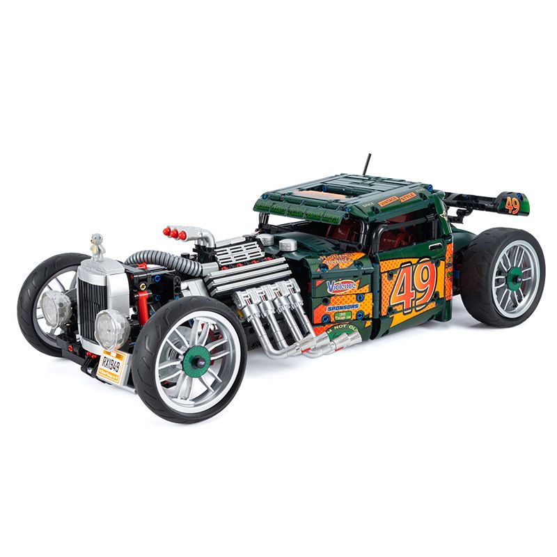 SHARP MODEL JIMU LIANGPIN 10509 non Lego XE CỔ SỬA ĐỔI CHẤT NỔ HOT ROD 1949 tỷ lệ 1:8 bộ đồ chơi xếp lắp ráp ghép mô hình Racers MODIFIED VEHICLE Đua Tốc Độ 2618 khối