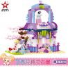 STAR DIAMOND 80621 non  LÂU ĐÀI CỔ TÍCH TỬ ĐINH HƯƠNG bộ đồ chơi xếp lắp ráp ghép mô hình Little Flower Fairy Nàng Tiên Hoa Nhỏ 264 khối