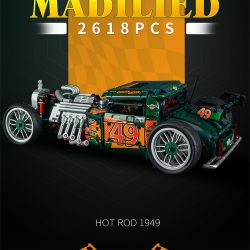SHARP MODEL JIMU LIANGPIN 10509 non  XE CỔ SỬA ĐỔI CHẤT NỔ HOT ROD 1949 tỷ lệ 1:8 bộ đồ chơi xếp lắp ráp ghép mô hình Racers MODIFIED VEHICLE Đua Tốc Độ 2618 khối