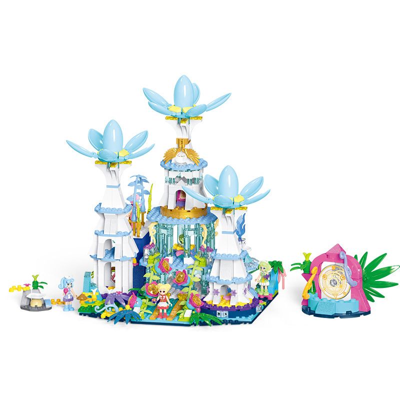 STAR DIAMOND 80681 non Lego LÂU ĐÀI PHÉP THUẬT CỔ TÍCH HOA bộ đồ chơi xếp lắp ráp ghép mô hình Little Flower Fairy Nàng Tiên Hoa Nhỏ 698 khối