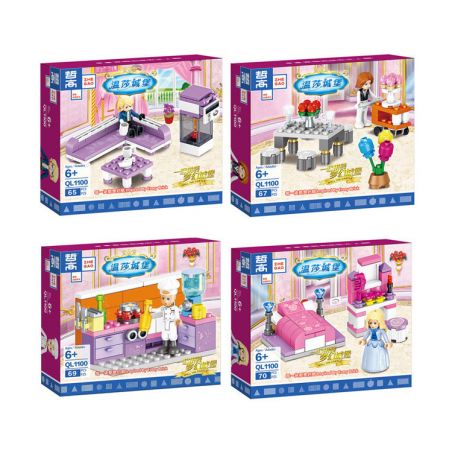 ZHEGAO QL1100 1100 non  CẢNH NỘI THẤT LÂU ĐÀI WINDSOR 4 LOẠI bộ đồ chơi xếp lắp ráp ghép mô hình Girl Con Gái 271 khối