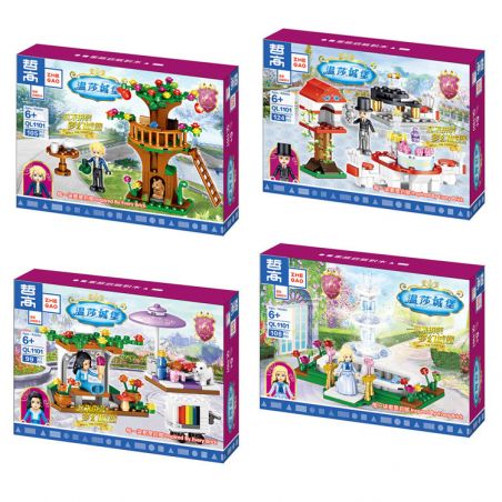 ZHEGAO QL1101 1101 non  CẢNH LÂU ĐÀI WINDSOR 4 LOẠI bộ đồ chơi xếp lắp ráp ghép mô hình Girl Con Gái 436 khối