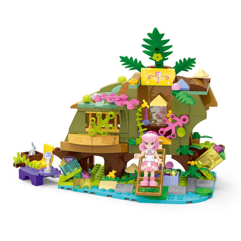 STAR DIAMOND 80632 non Lego BỤI CÂY XANH bộ đồ chơi xếp lắp ráp ghép mô hình Little Flower Fairy Nàng Tiên Hoa Nhỏ 215 khối