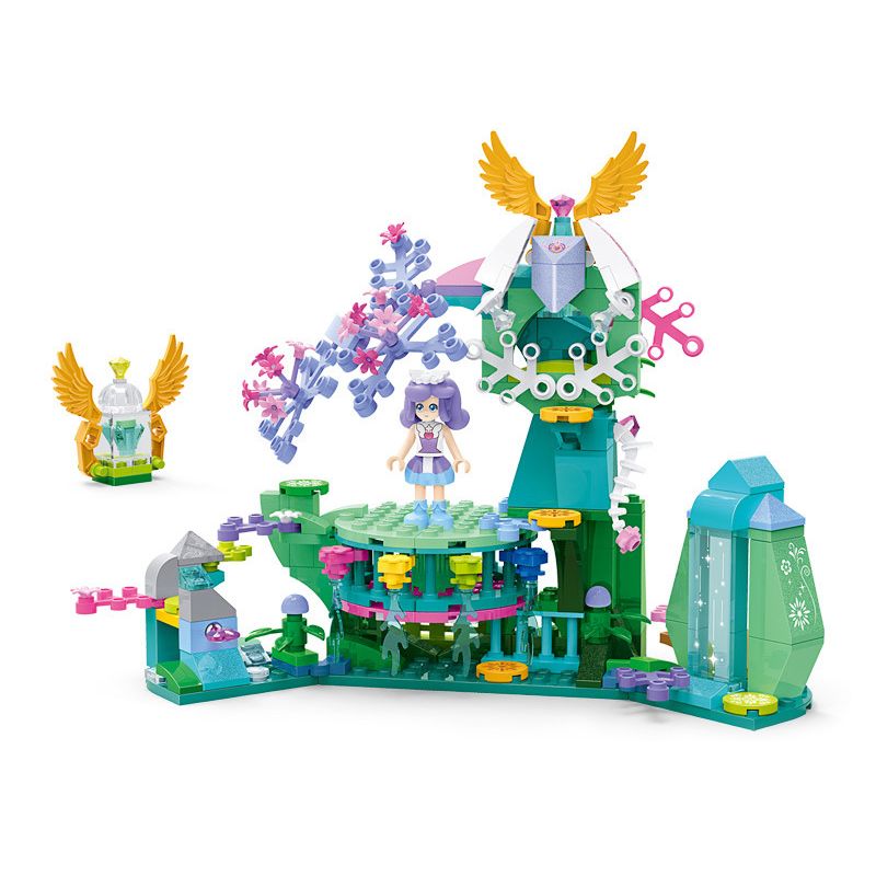 STAR DIAMOND 80631 non Lego NGƯỜI BẢO VỆ CÂY THẦN HOA bộ đồ chơi xếp lắp ráp ghép mô hình Little Flower Fairy Nàng Tiên Hoa Nhỏ 214 khối