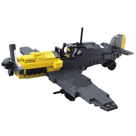 JIESTAR 23040 non  KINH ĐIỂN TRONG THẾ CHIẾN II MÁY BAY ĐẤU BF-109 bộ đồ chơi xếp lắp ráp ghép mô hình Military Army MILITARY WORLD Quân Sự Bộ Đội 286 khối