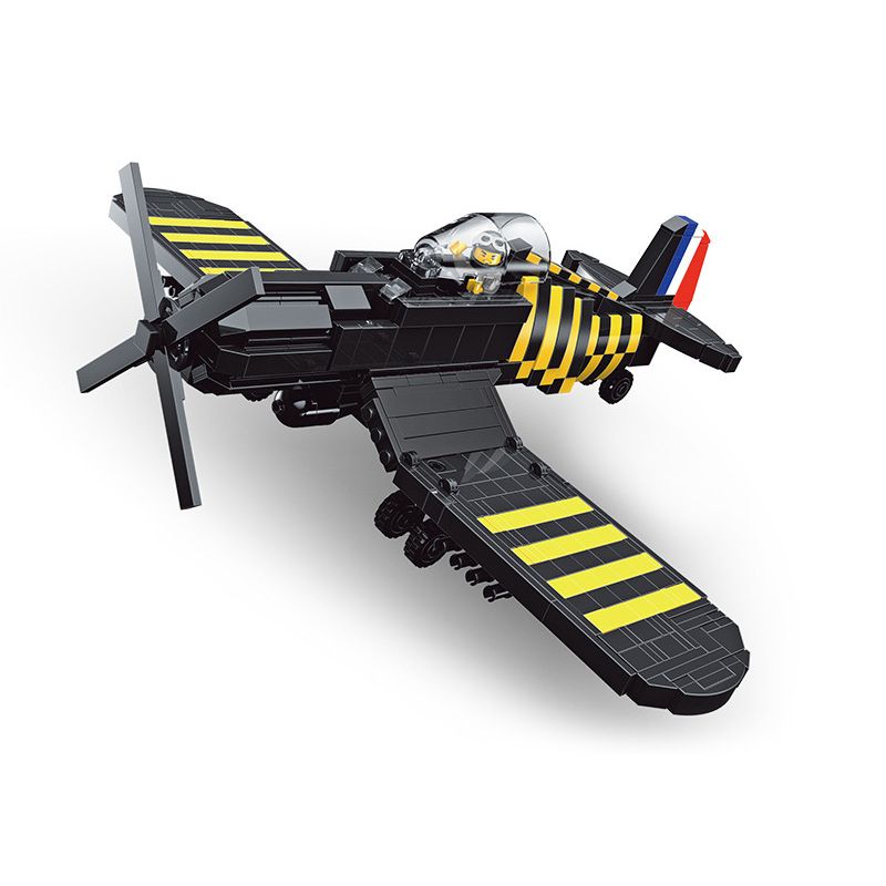 JIESTAR 23047 non Lego WWII CLASSICS MÁY BAY CHIẾN ĐẤU F4U CORSAIR bộ đồ chơi xếp lắp ráp ghép mô hình Military Army MILITARY WORLD F4U FIGHTER Quân Sự Bộ Đội 698 khối