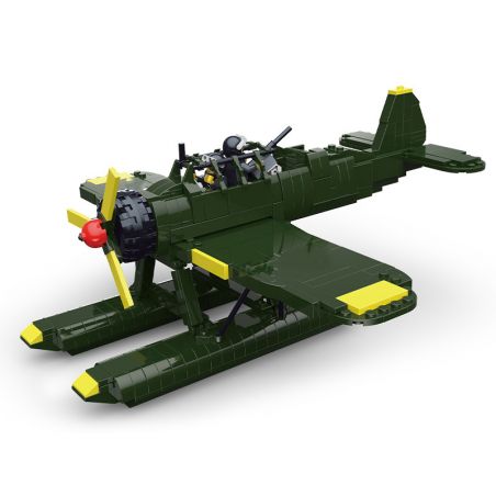 JIESTAR 23045 non  CHIẾN TRANH THẾ GIỚI THỨ HAI CỔ ĐIỂN THỦY PHI CƠ MỘT TẦNG CÁNH THẤP AR196 bộ đồ chơi xếp lắp ráp ghép mô hình Military Army MILITARY WORLD Quân Sự Bộ Đội 588 khối
