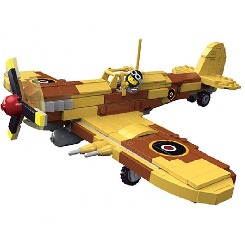 JIESTAR 23044 non Lego CHIẾN TRANH THẾ GIỚI THỨ HAI KINH ĐIỂN SPITFIRE bộ đồ chơi xếp lắp ráp ghép mô hình Military Army MILITARY WORLD SPITFIRE FIGHTER Quân Sự Bộ Đội 476 khối