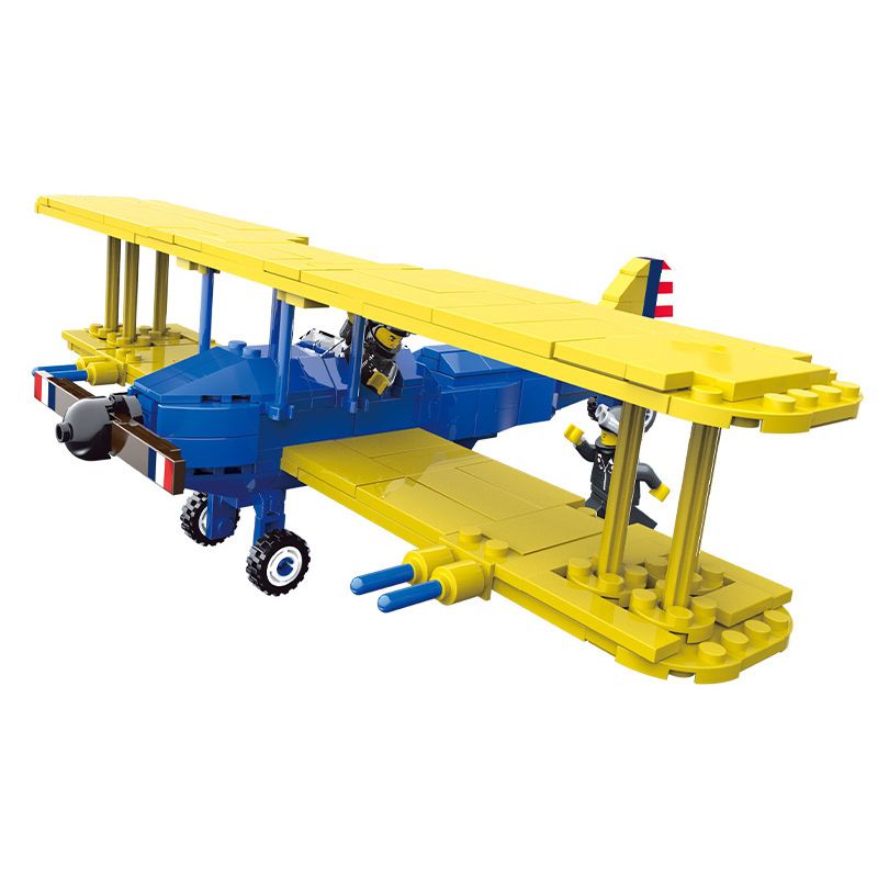 JIESTAR 23041 non Lego CHIẾN TRANH THẾ GIỚI THỨ HAI KINH ĐIỂN MÁY BAY HUẤN LUYỆN PT-17 bộ đồ chơi xếp lắp ráp ghép mô hình Military Army MILITARY WORLD Quân Sự Bộ Đội 340 khối