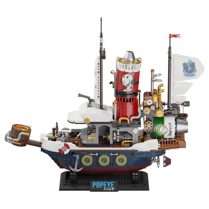 PANTASY 86402 non Lego TÀU KHO BÁU HƠI NƯỚC bộ đồ chơi xếp lắp ráp ghép mô hình POPEYE