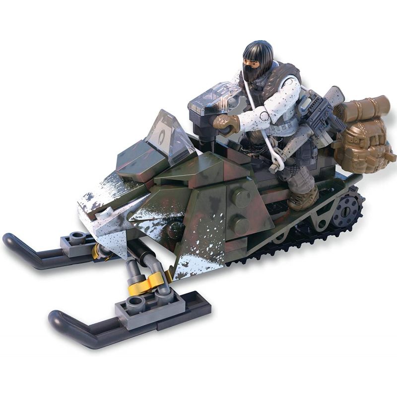 MEGA BLOKS GCP08 non Lego HƯỚNG ĐẠO SINH XE TRƯỢT TUYẾT bộ đồ chơi xếp lắp ráp ghép mô hình Call Of Duty MEGA CONSTRUX CALL OF DUTY SNOWMOBILE SCOUT 91 khối
