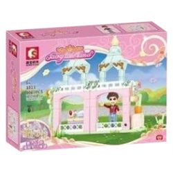 SEMBO 1808 1809 1810 1811 1812 1813 1814 1815 non  LÂU ĐÀI TƯỞNG TƯỢNG bộ đồ chơi xếp lắp ráp ghép mô hình FAIRY TALE LAND 96 khối