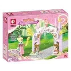 SEMBO 1808 1809 1810 1811 1812 1813 1814 1815 non  LÂU ĐÀI TƯỞNG TƯỢNG bộ đồ chơi xếp lắp ráp ghép mô hình FAIRY TALE LAND 96 khối