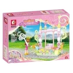 SEMBO 1808 1809 1810 1811 1812 1813 1814 1815 non  LÂU ĐÀI TƯỞNG TƯỢNG bộ đồ chơi xếp lắp ráp ghép mô hình FAIRY TALE LAND 96 khối