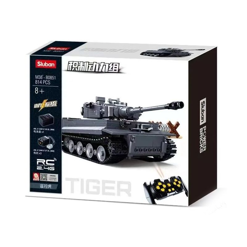 SLUBAN M38-B0851 B0851 0851 M38B0851 38-B0851 non  HỔ ĐIỀU KHIỂN TỪ XA bộ đồ chơi xếp lắp ráp ghép mô hình Military Army PANZERKAMPFWAGEN TIGER AUSFÜHRUNG Quân Sự Bộ Đội 814 khối