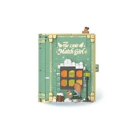 WEKKI 506184 non  CHÚC CÔ BÉ BÁN DIÊM bộ đồ chơi xếp lắp ráp ghép mô hình FAIRY TALE BOOK LITTER GIRL SELLING MATCHS 691 khối